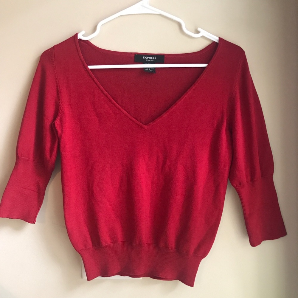 Express 86% silk Cropped Sweater